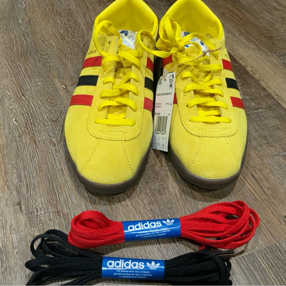 Adidas Herzogenaurach Samba City Series Yellow Red if2349 Sneaker Men's Sz 9.5 - Picture 3 of 9